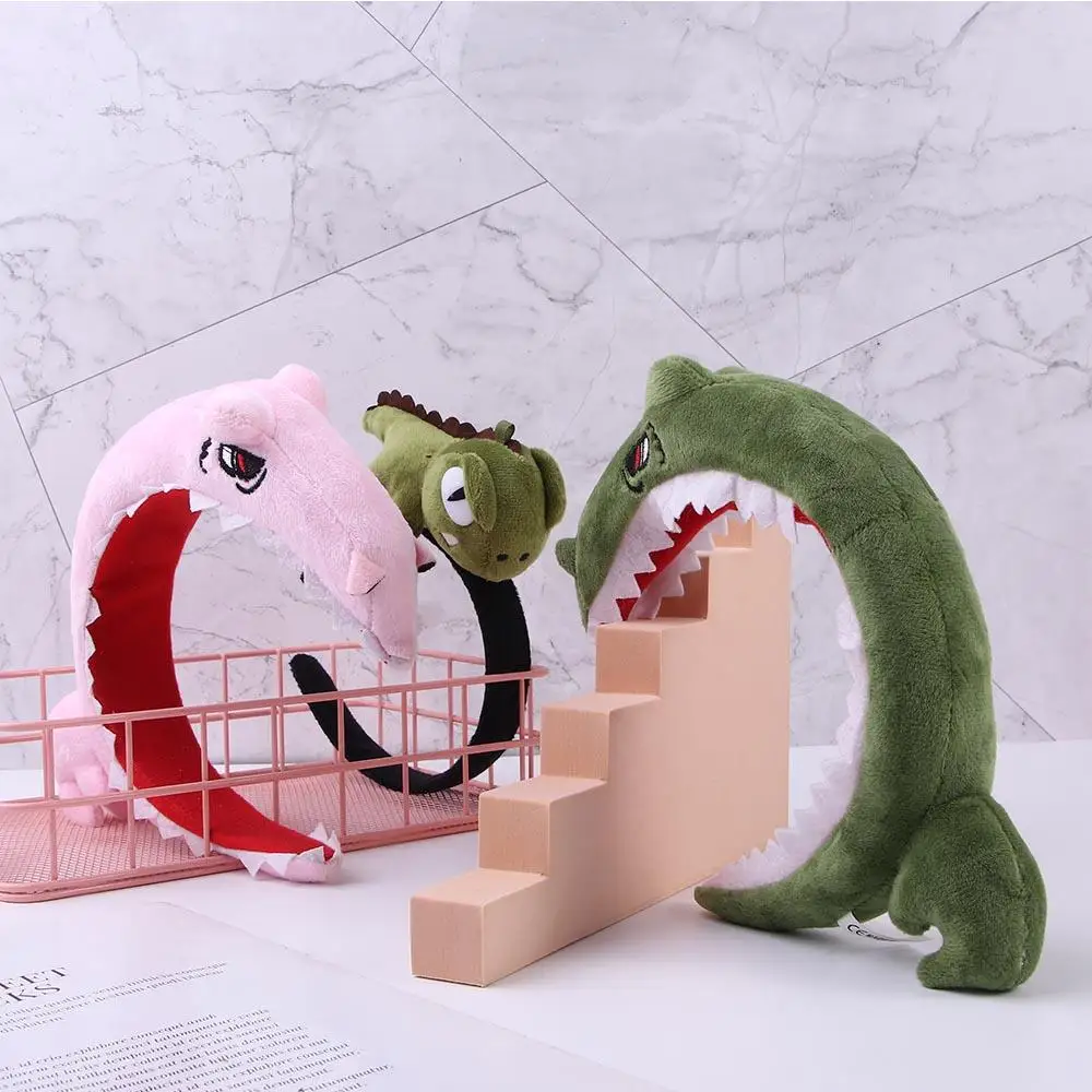

Sweet Korean Animals Women Washing Face Shark Fish Cartoon Hair Hoop Hairband Dinosaur Headbands