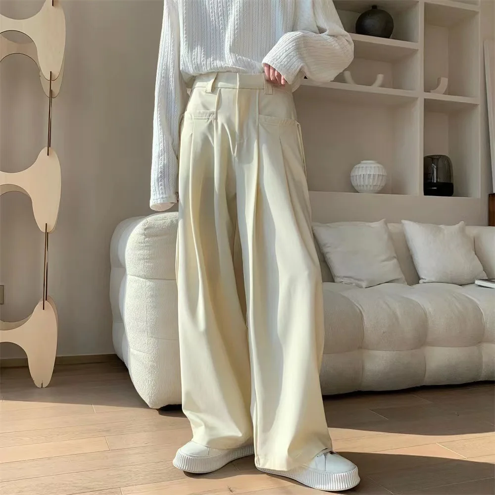 

TRSYPHXM 2024.10.20 new Handsome pants, cool style men's Italian style trousers, straight leg loose wide leg pants