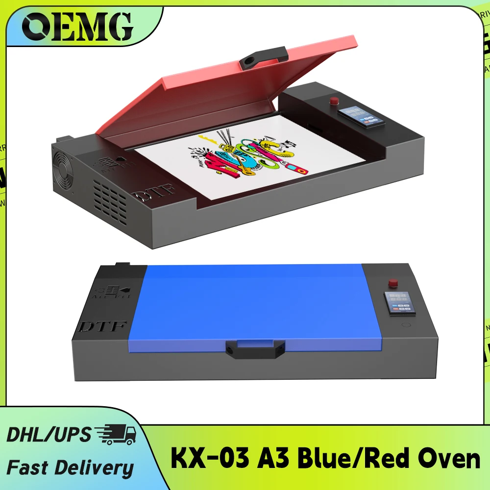 

A3 DTF Oven Dryer A4 Compatible Curing Heater with Temperature Control for DTF Transfer Hot Melt Powder Shaker Universal Use