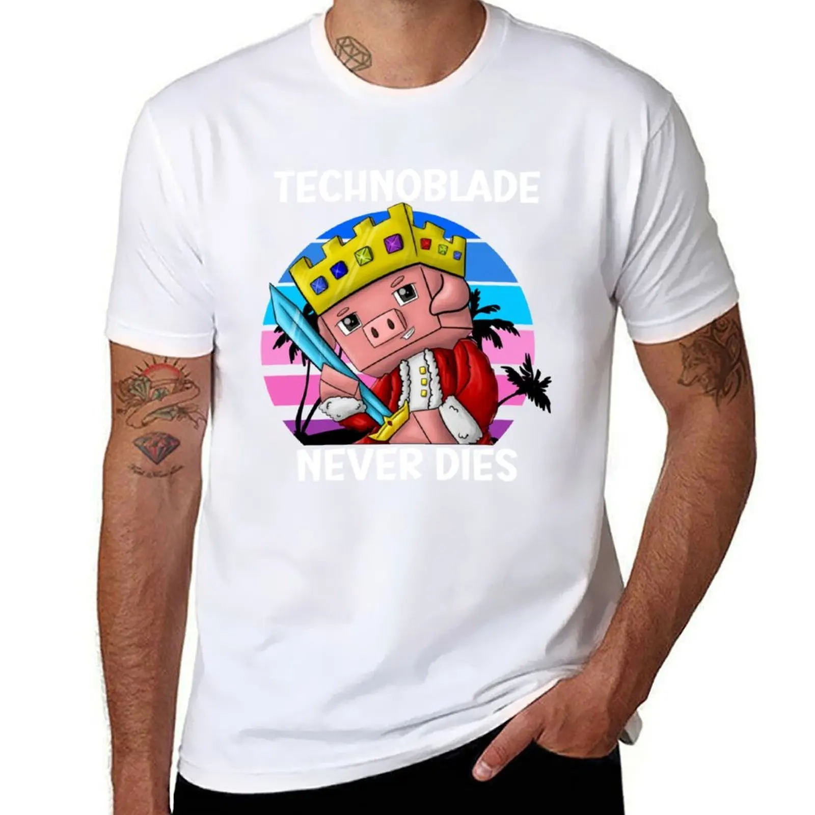 

Technoblade Never Dies. T-Shirt man t shirts for men casual anime tshirt T-Shirt