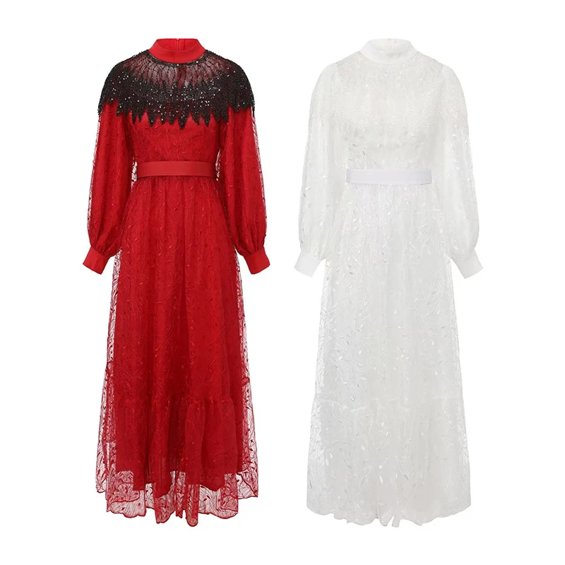 Ele Long Sve Embroi…