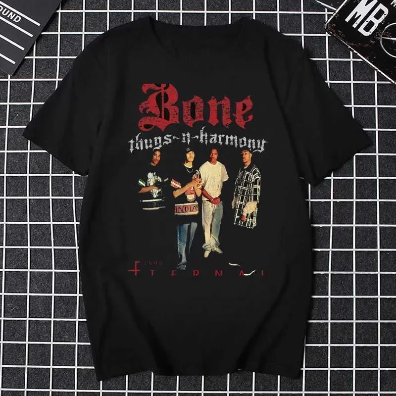 

Mens T-Shirt Bone Thugs N Harmony Shirt Retro Nostalgia Hip-hop Classic Men Womens T-shirt X250213