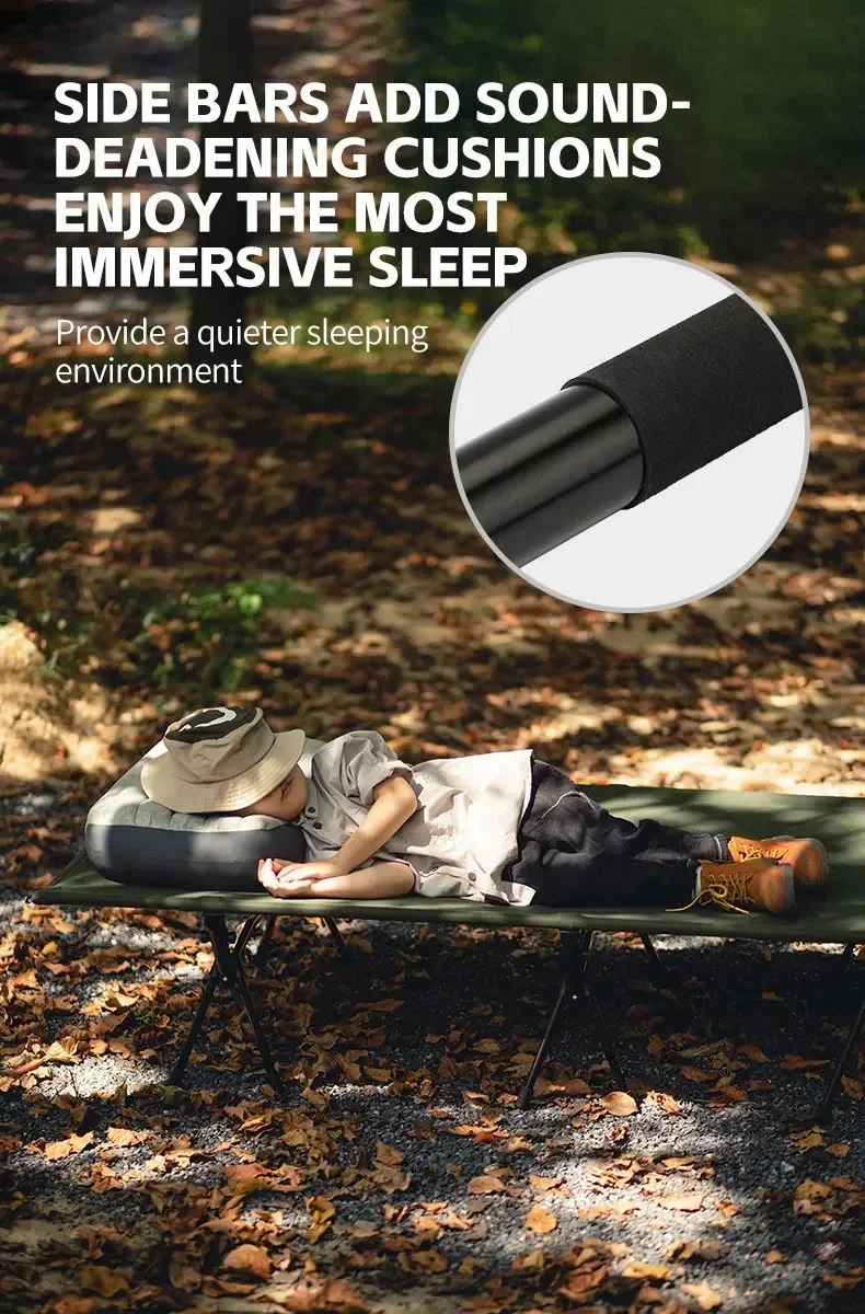 Thous Winds ترقية سرير التخييم في الهواء الطلق خفيفة الوزن كتم مخيم خيمة السرير السفر سرير محمول سرير قابل للطي المشي لمسافات طويلة الصيد