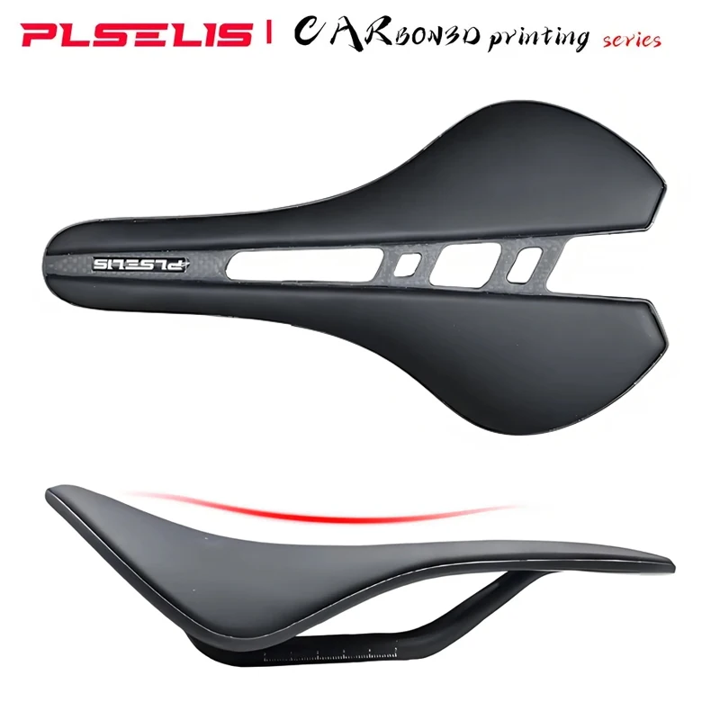

PLSELIS saddle popular road mountain bike saddle high-end carbon fiber lightweight short nose breathable hollow seat cushion