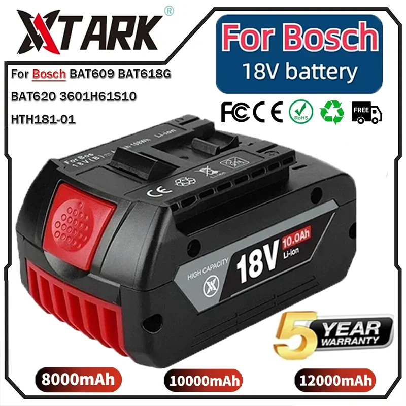 

Новый аккумулятор для Bosch 18 В, оригинальный профессиональный аккумулятор GBA GBH GSR GSB BAT618 BAT609 BAT620, сменные аккумуляторы 18 В, 10 Ач
