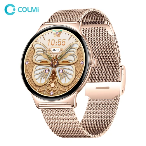 Reloj inteligente COLMI V89 para mujer, pantalla AMOLED de 1,43 pulgadas, llamadas telefónicas Bluetooth, rastreador de salud, reloj inteligente Bluetooth resistente al agua