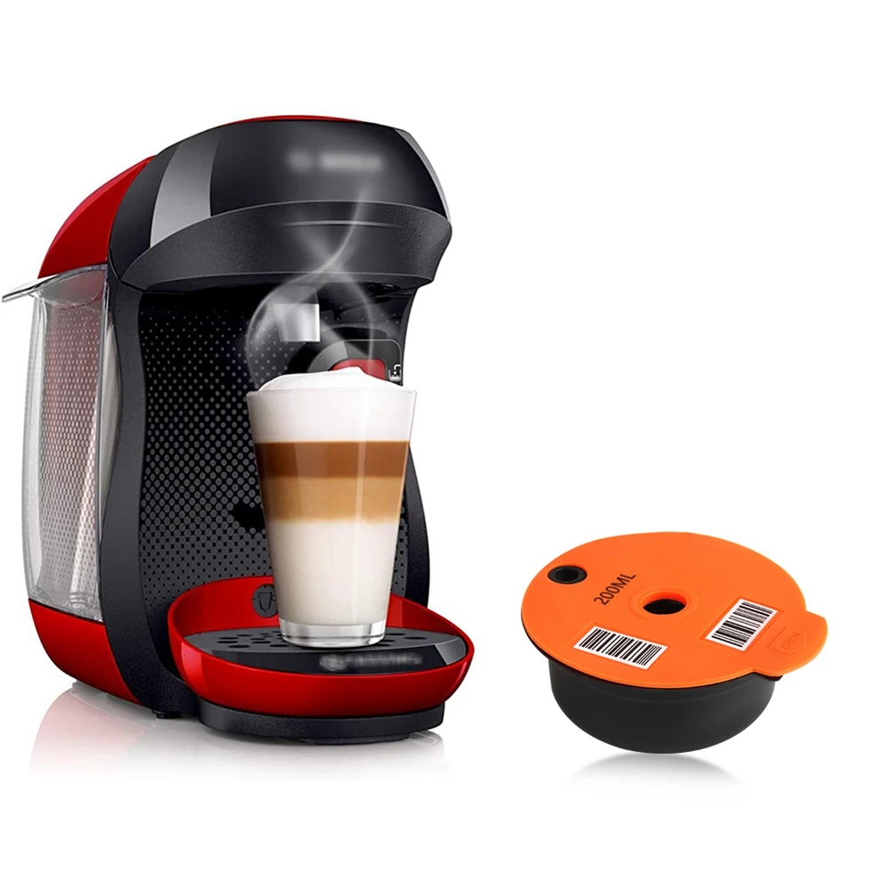 Refillable Coffee Capsules for Tassimo BOSCH Machine Reusable Coffee Pod Eco-Friendly 200ML