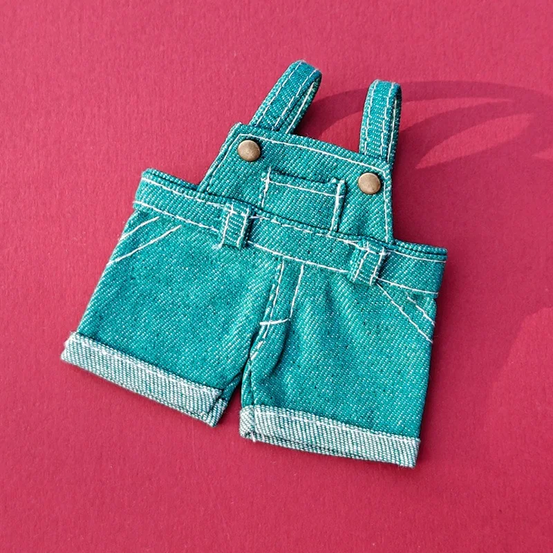 Mode Puppe Strampler Outfits Handgemachte Multi-farben Puppe Kleidung Für 15/17 cm Ropa Labubu Puppe Candy Farbe Denim kleidung