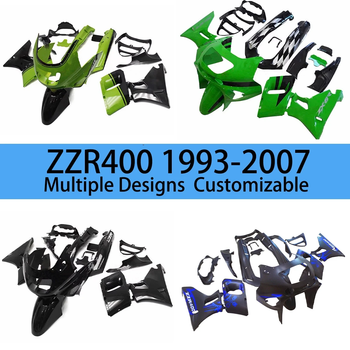 Fairing Kit ZZR 400 1993-2007 Motorcycle Prime ABS Fairings for KAWASAKI ZZR400 93 94 95 96 97 98 99 00 01 02 03 04 05 06 07