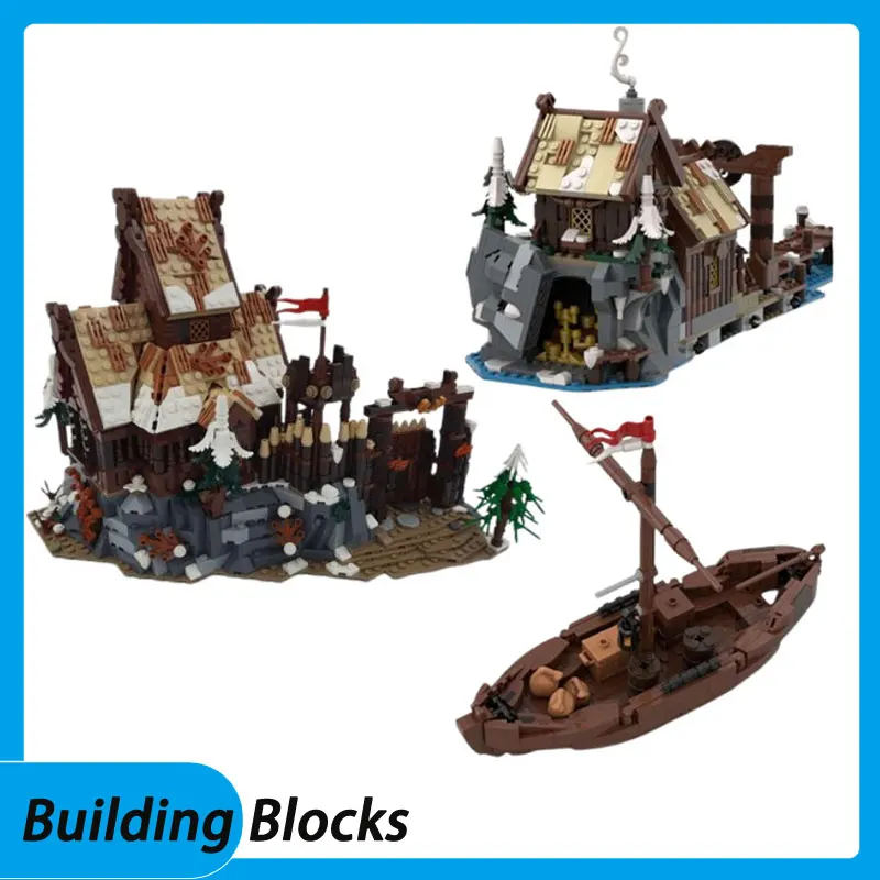 

Инвентарь распродажи MOC-182537 1991 шт., строительные блоки для сборки мелких частиц, строительный замок викингов, корабль 182058, режим расширения