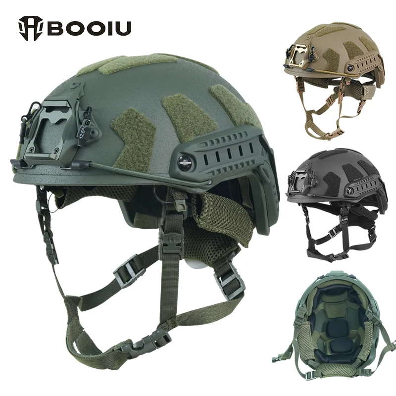 BOOIU SF Tactical Wendy Suspension (FRP) for High-Cut Helmets - With 3rd Gen Cuttlefish Mount | Outdoor Training & Airsoft
