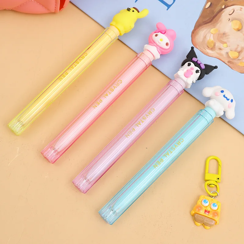 

36pcs/lot Sanrio Kuromi Melody Cinnamoroll Gel Pen Cute 0.5mm Black Ink Gel Pens Promotional Gift Office School Supplies