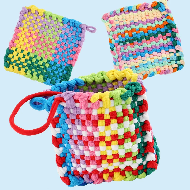 DIY Weaving Toy for Ages 3+ Years Kids, Stretchy String Craft Kit with Colorful Bands | Learn Patterns & Fine Motor Skill