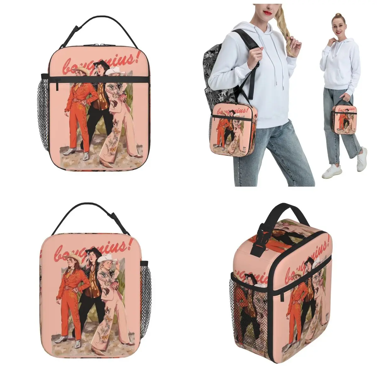 Lunch Boxes Boygenius Rock Band Music Merch Lunch Container Multifunction Cooler Thermal Lunch Box For School