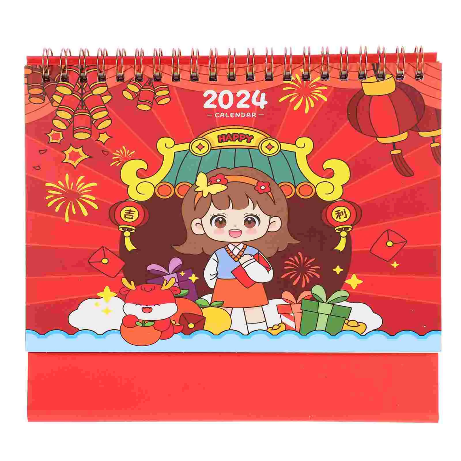 

Cute Cartoon Calendar Office Decor Desk Standing Check Supplies Business Monthly Paper