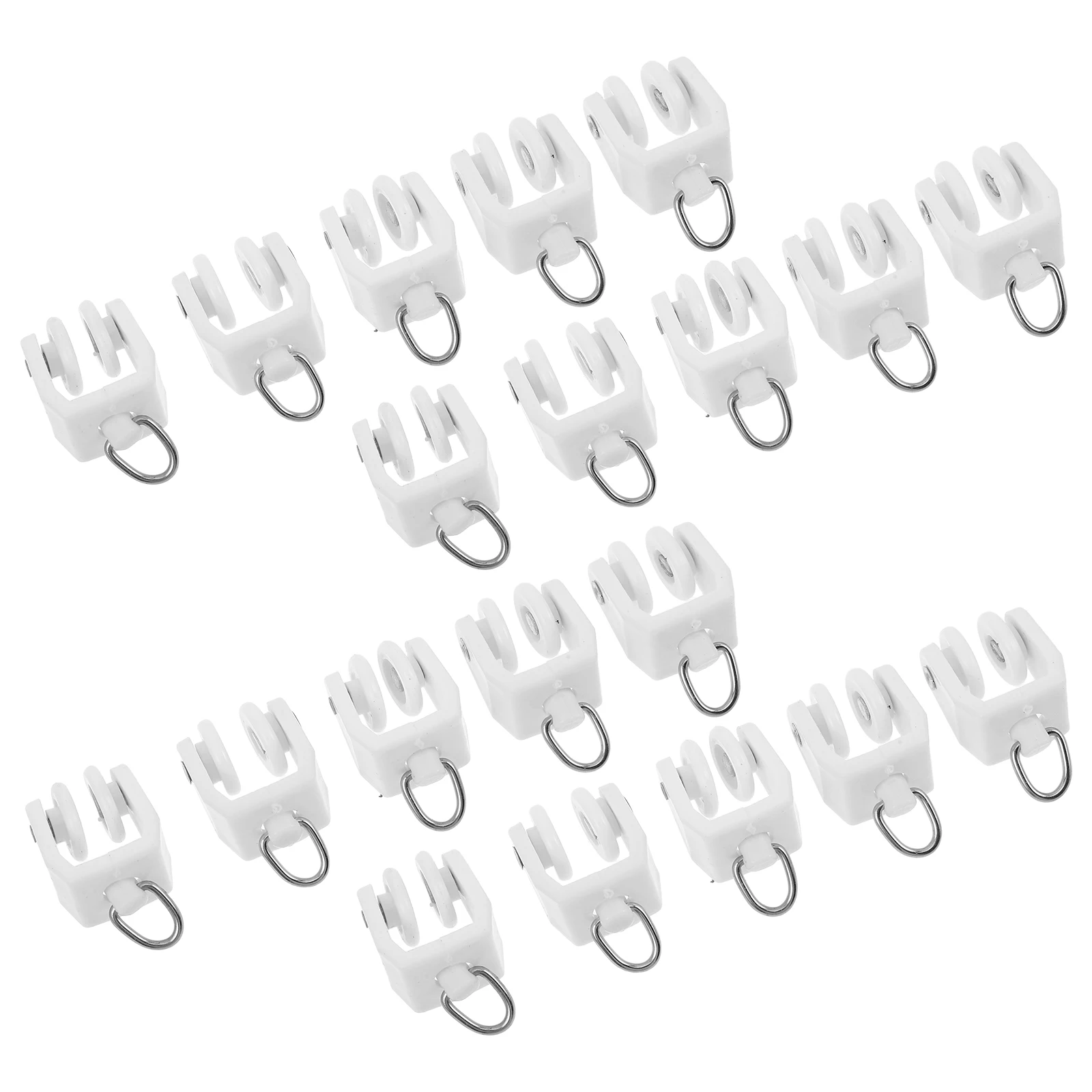 

140 Pcs Shower Curtain Track Accessories Ceiling Mounted Rails Door Tracks Window Divider White