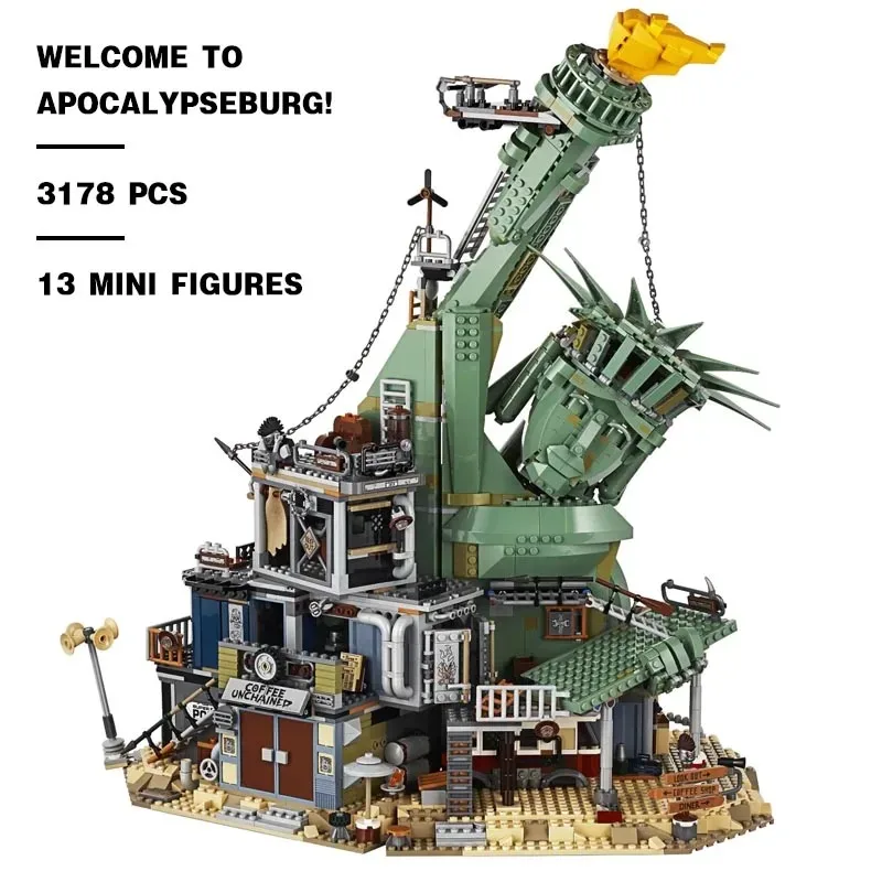 Blocos de Construção de Jogos de Filmes para Crianças e Adultos, Brinquedos Brick Puzzle, Bem-vindo ao Modelo Apocalyseburg, Presente para Crianças, MOC 70840, 3178PCs