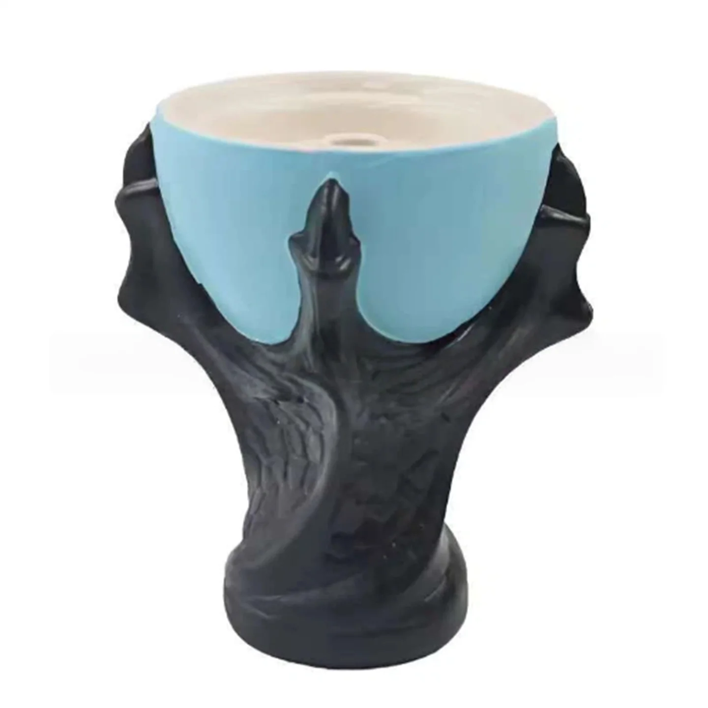 5 Pieces / Lot Dragon Claw Egg Ceramic Hookah Bowl With Center Hole And Coil Design Arabic Shisha Pipe Accessories