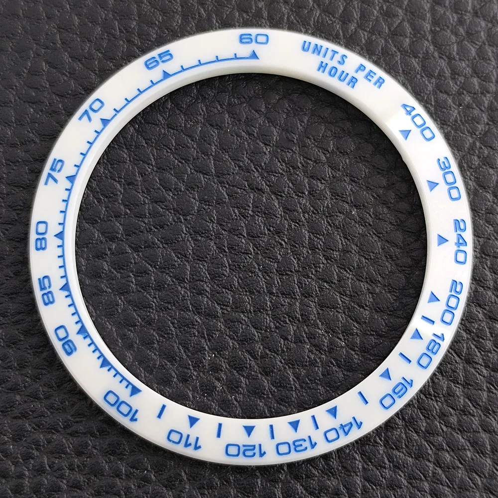 إطار سيراميك VK63 مناسب لعلبة VK63 39.3 مم * 31.3 مم إطار سيراميك أبيض مسطح ملحقات الساعة