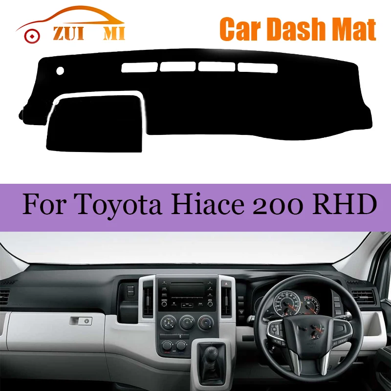 ZUIMI Dashboard Cover Dash Mat Dashmat For Toyota Hiace 200 LHD RHD Dash Board Cover Pad Sun Shade