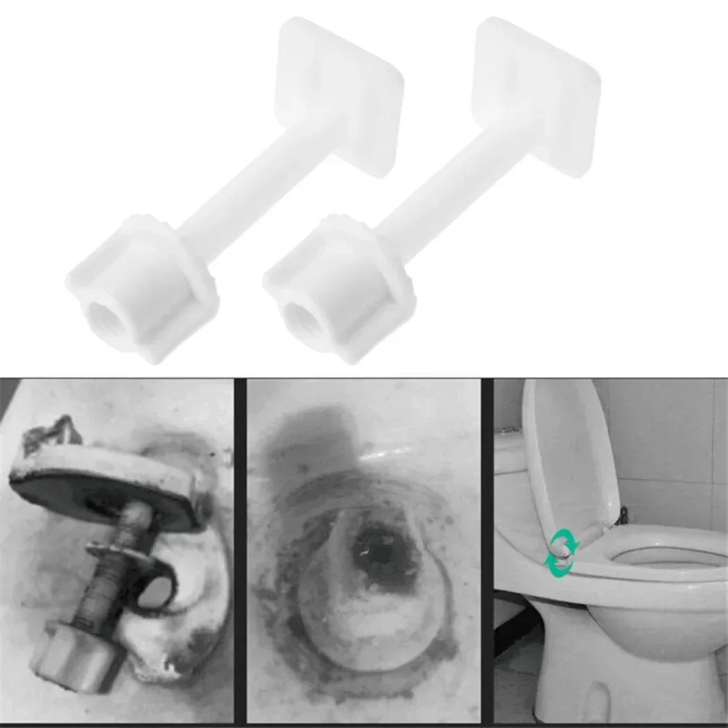 Plastic Toilet Seat Hinge Repair Bolts + Fitting Screws +Washers Kit Accessories Universal Household Replacement