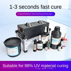 Air Cooled UV Spotlight cup High Intensity LED Ultraviolet 395nm 405nm Shadowless Adhesive Green oil Oil Ink Resin Curing Lamp