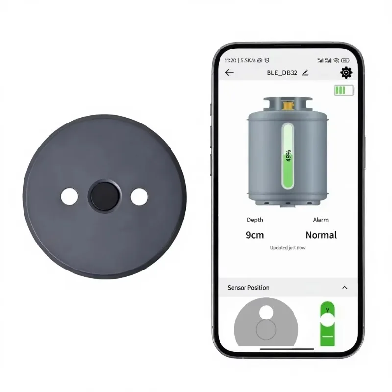 LPG2412-BT Coin Battery Powered Wireless RV Tank Level Sensor for Kitchen Gas Stove LPG Level Indicator