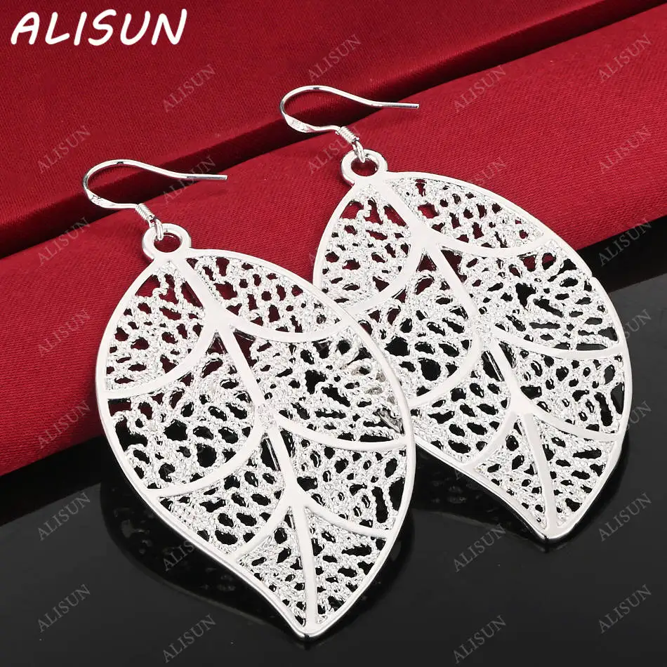 

ALISUN 925 Sterling Silver Leaf Earrings Drop Earrings Creativity Gifts Street All-match Party And Daily Wear