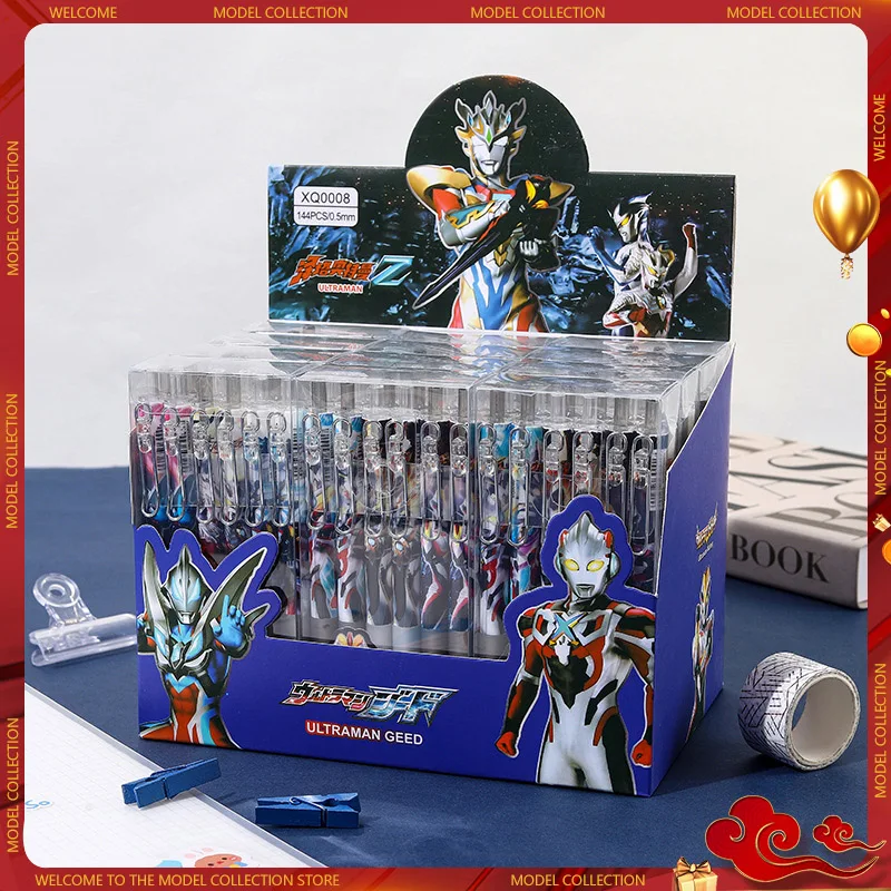 Anime Ultraman Cartoon Press Gel Pen Boy Japanese Zero Tiga Creative Student Black Signature Pen Student Stationery Wholesale