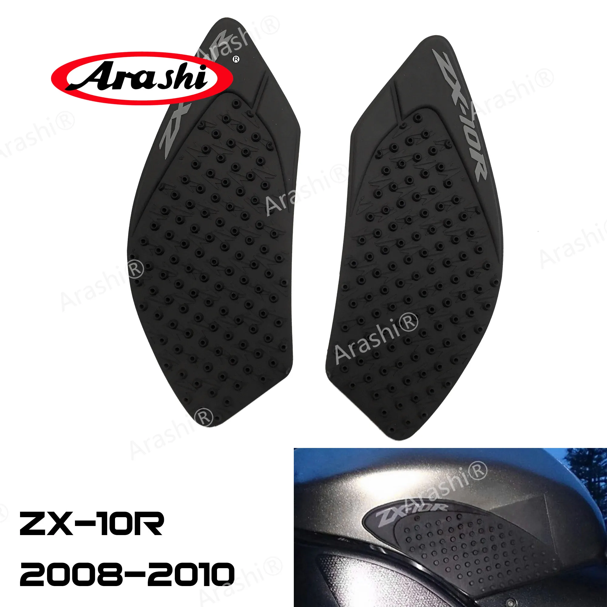 

NINJA ZX-10R 2008-2010 Motorcycle Fuel Tank Traction Pads Side Gas Knee Grip Protector Decal Sticker For KAWASAKI Ninja ZX10R 09