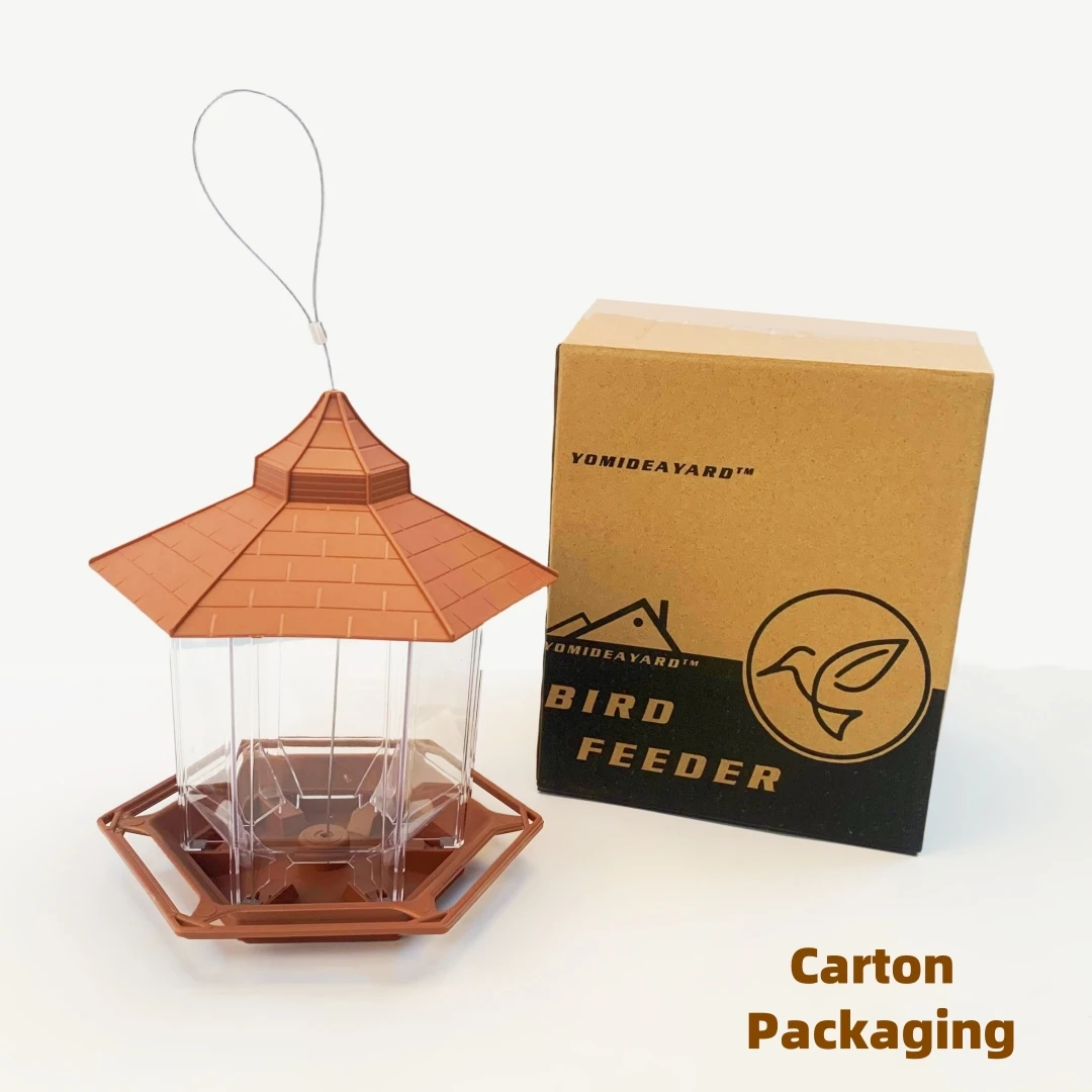 Automatic Bird Feeder, Hanging Food Feeding Tool, Gazebo Outdoor Birds Feeder, Multiple Hole Nut, Food Container