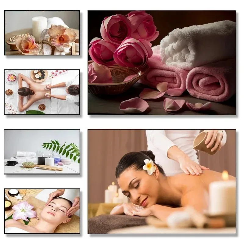 Affiche pour Salon de Spa, Spa Médical, Massage Facial, Peinture sur Toile pour Massothérapeute, Impression Murale Artistique pour Décoration de Salle de Massage