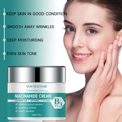 YOUNGCOME Nicotinamide moisturizing face cream Hyaluronic Acid can make skin firm and young, effectively lock skin moisture ﻿