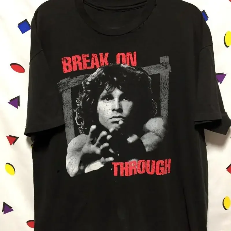 Vintage 1993 Jim Morrison Break On Through Black T Shirt Full Size