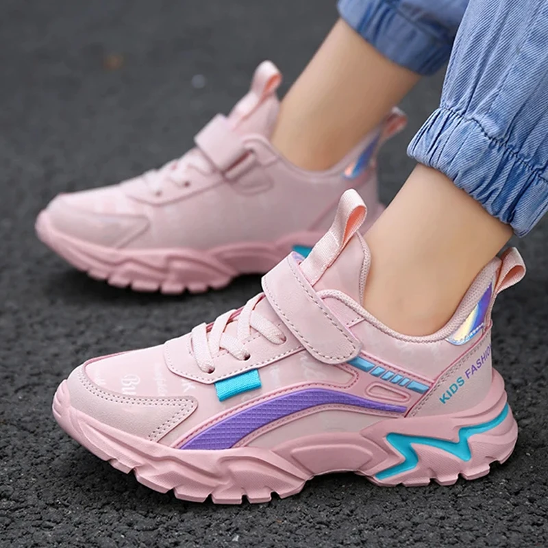 Trendy Kinder Casual Schuhe Mädchen Tennis Rutschfeste Student Kinder Outdoor Sport Lauf Sneaker Komfort Walking Schuhe – Detail 14