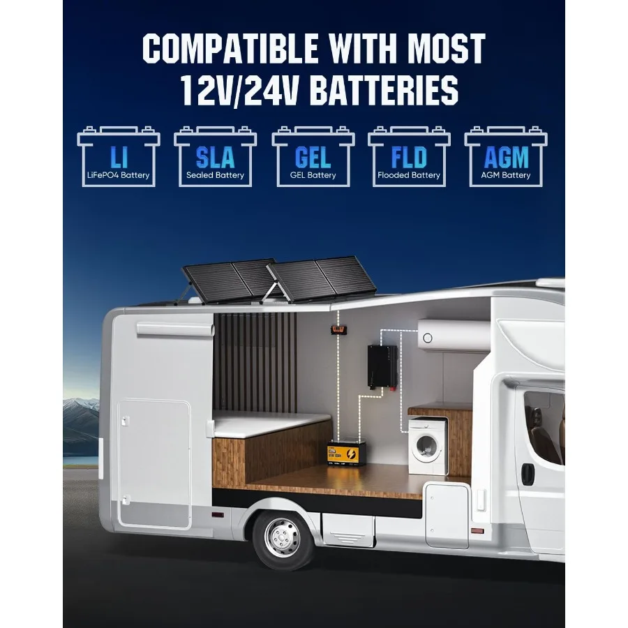 18BB 200 واط 12 فولت 24 فولت مجموعة اللوحة الشمسية مع 2 قطعة 100 واط NType لوحات 30A PWM جهاز التحكم في الشحن YBranch كابلات ZBrackets ل RV تخييم