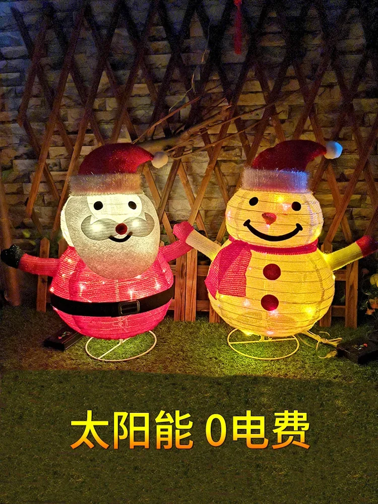 

Solar Santa snowman creative decorative lights outdoor modeling lights villa courtyard shopping mall holiday layout