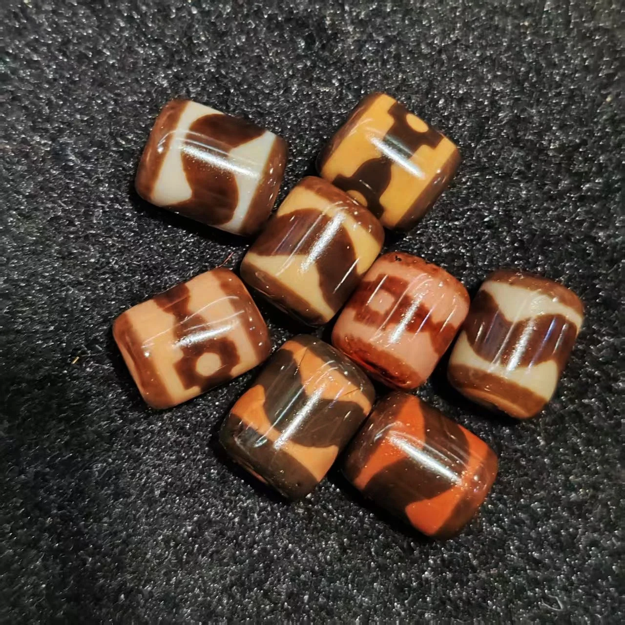 

100pcs Special Offer: Tibetan Orange Penetrating Bucket Beads 12 * 10mm Agate Tianzhu Pendant Bracelet DIY Accessories Dzi