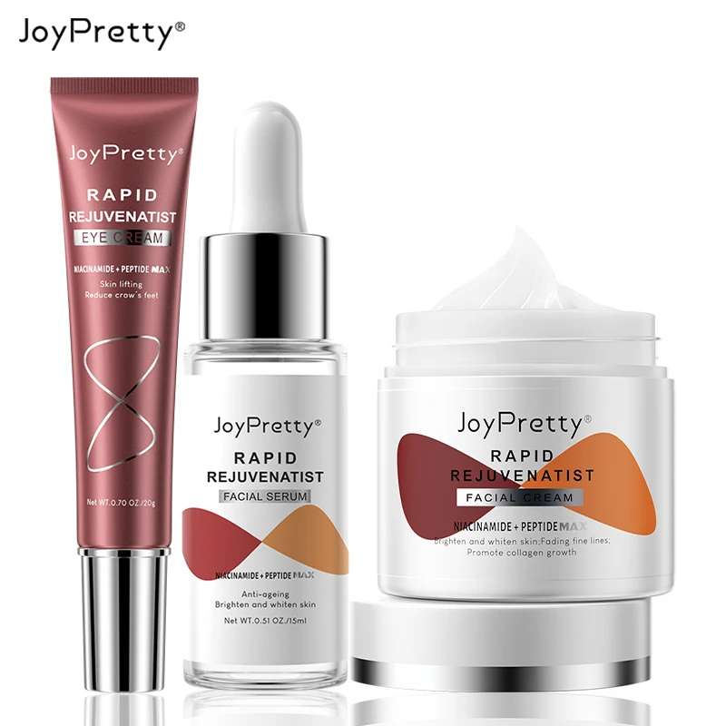 

JoyPretty Rejuvenate Skin Care Collection Facial Skin Care Set Whitening Face Cream Wrinkle Serum & Eye Dark Circle Remove Kit