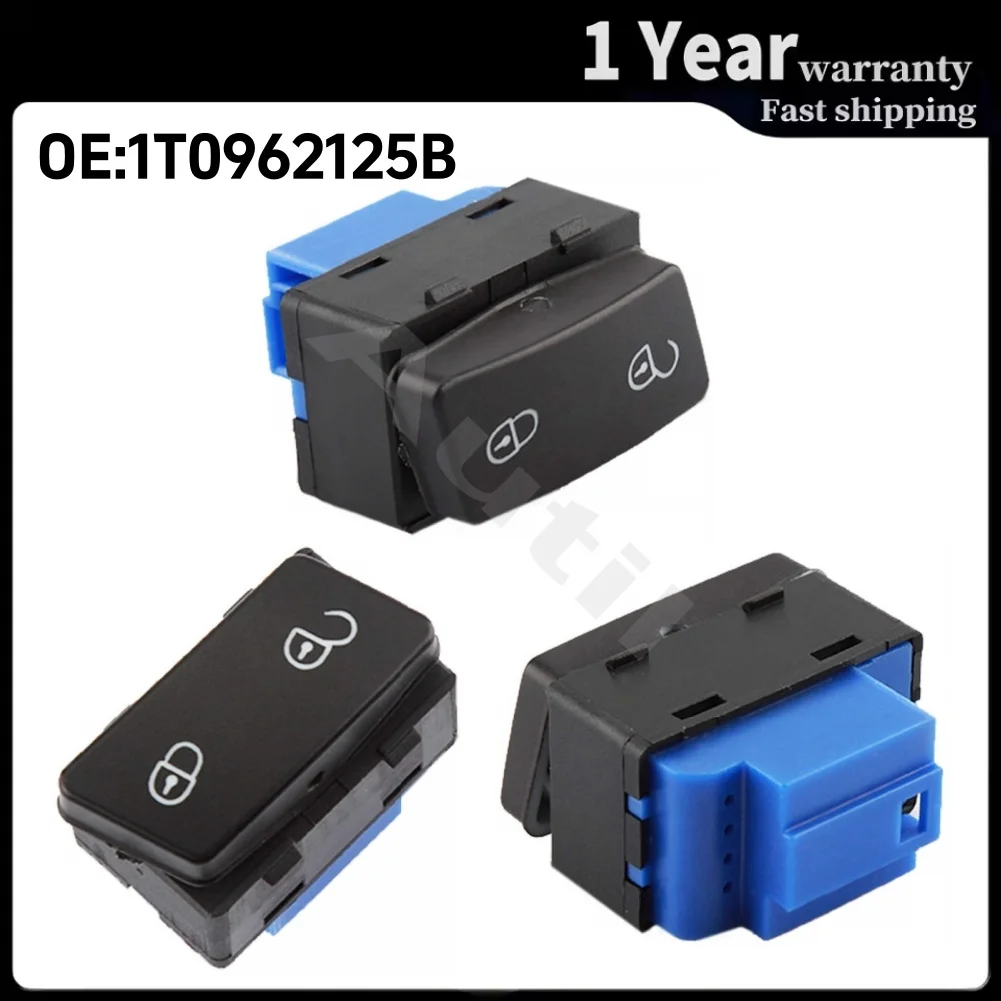 1T0962125B Central Door Lock Unlock Control Switch Button for VW Caddy 2004-2015 Touran 2003-2015 Interior Car Accessories
