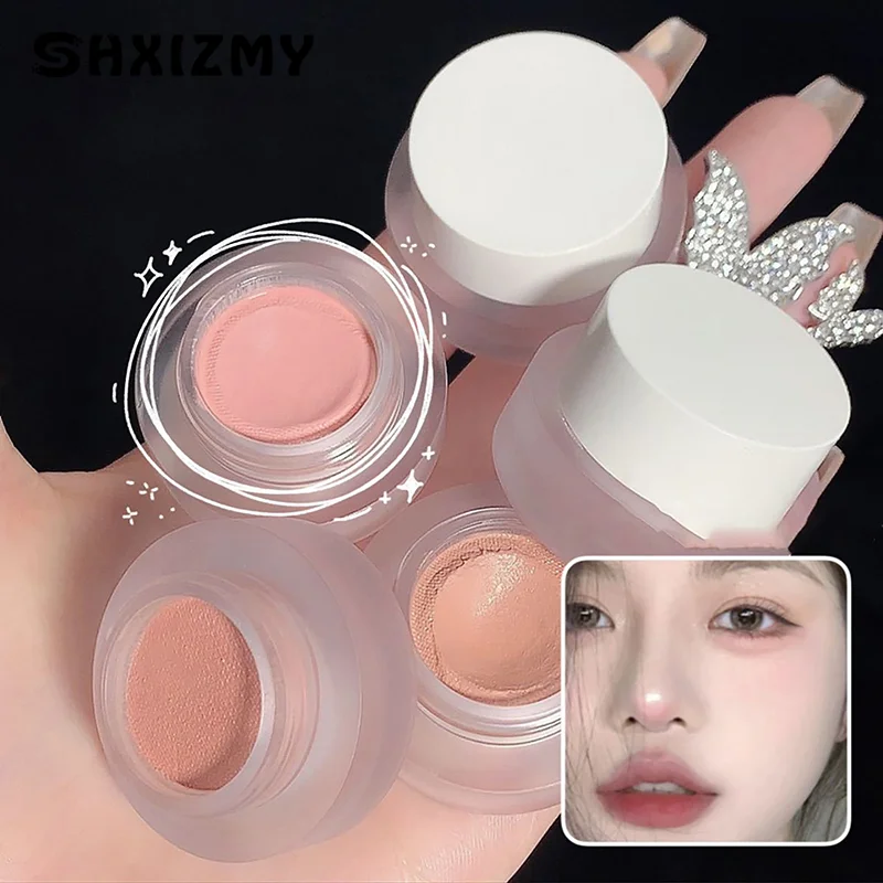 Cute Brighten Face Blusher Nourishing Facial Cheek Natural Contour Peach Blush Palette Women Powder Makeup Cosmetics Tools