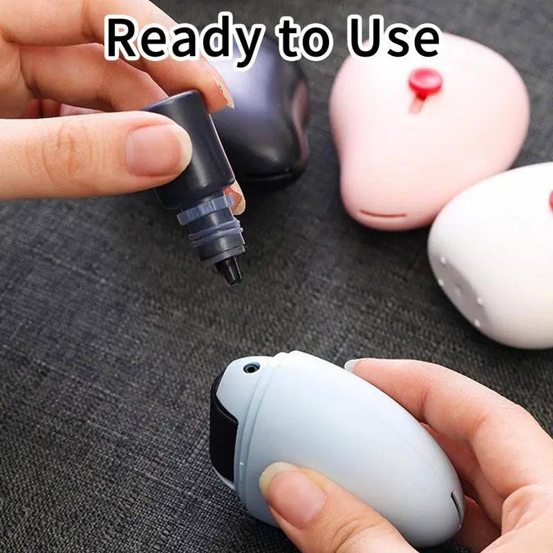 Privacy Stamp Ink, Roller Stamp, Roller Refill Ink, Rolling, Identity Theft Guard, Selos de Proteção, 3pcs, 5ml
