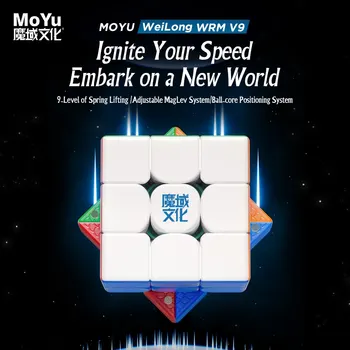 MoYu WeiLong WRM V9 3X3 Magnetic Magic Speed ​​Cube Stickerless Professional Fidget Toys Weilong V9 Cubo Magico Puzzle