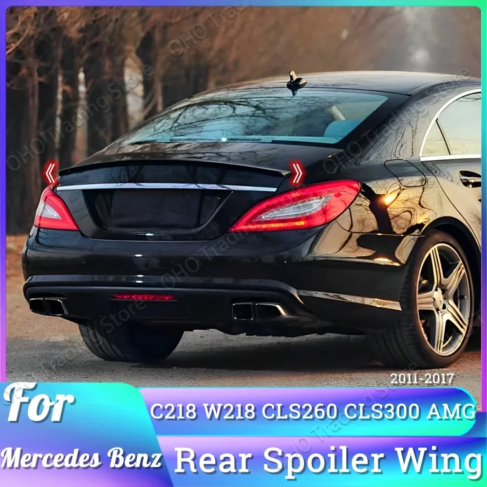 Car Rear Trunk Roof Spoiler Tail Wing For Mercedes Benz CLS Class W218 C218 CLS220 250 350 400 500 CLS63 AMG Style 2011-2017