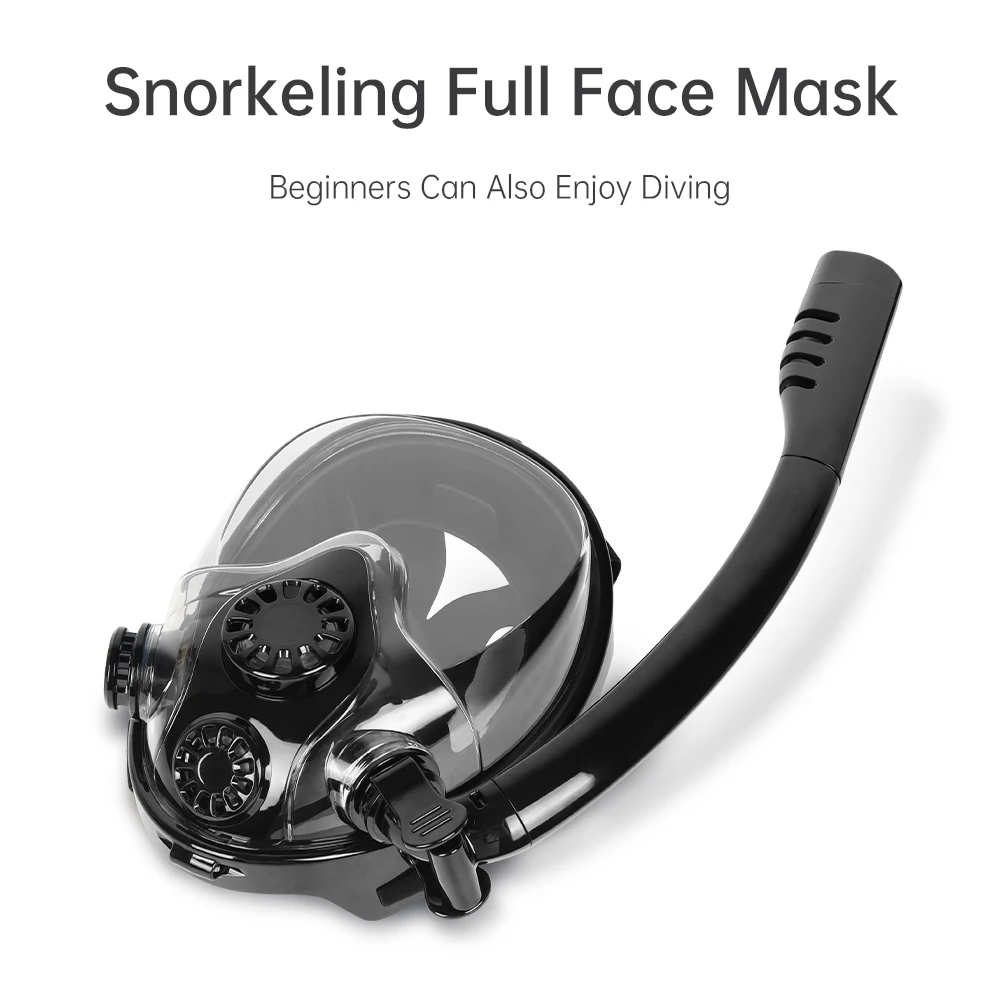 Underwater Snorkeling Full Face Children Swimming Mask Set Scuba Diving Respirator Masks Anti Fog Safe Breathing for Kids Adult