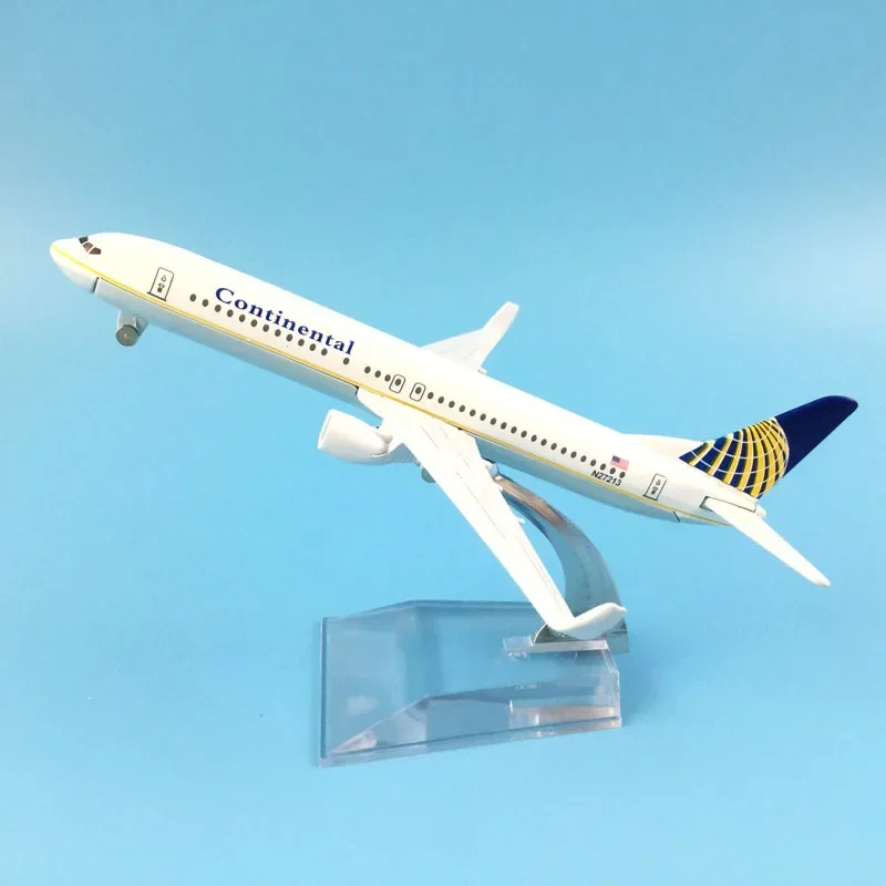 1:400 16cm Passenger Plane Boeing B737-800 N27213 Continental Airlines Alloy Airbus Juguetes Toy Airplane Model Collectibl