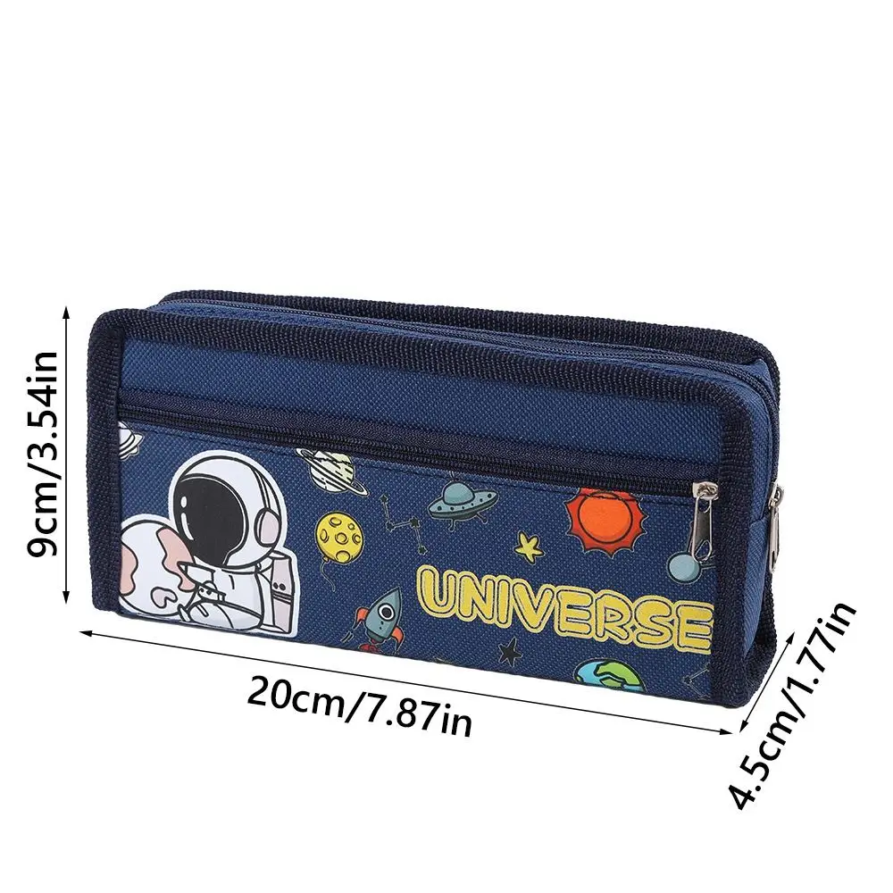 Portable Astronaut Pen Bag Large Capacity Multifunctional Pencil Case Pen Box Students