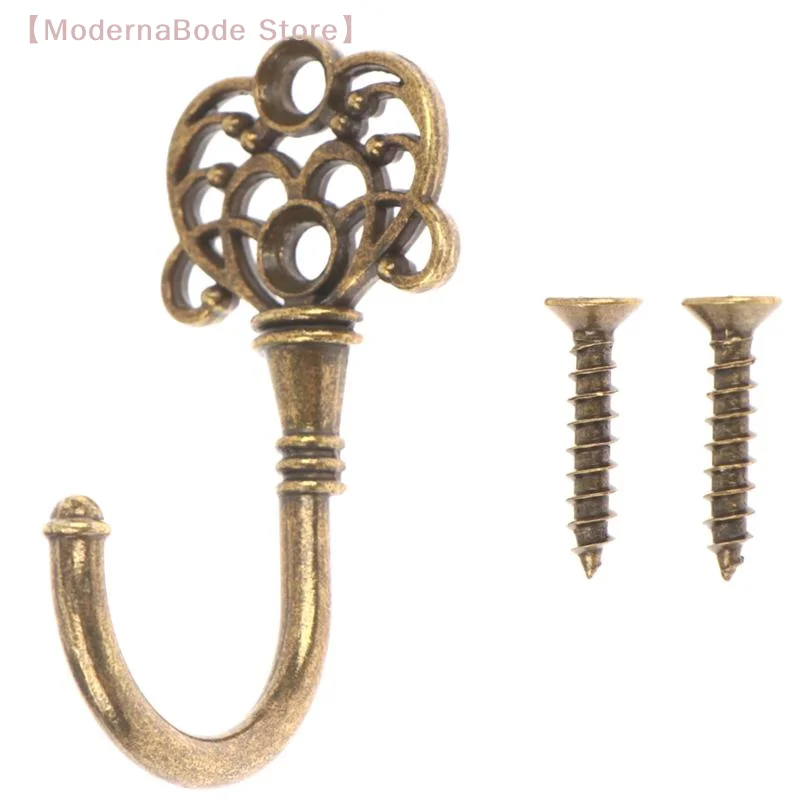 【M】5Pcs/Set Antique Bronze Hook Zinc Alloy Creative Wall-Mounted Door Back Hooks Bathroom Closet Metal Coat Rack Hooks