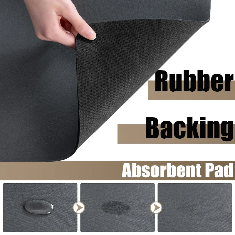 Large	Kitchen	Absorbent	Draining	Mat	Coffee	Table	Drying	Mat	Quick	Dry	Bathroom	Drain	Pad	Tableware	Mat