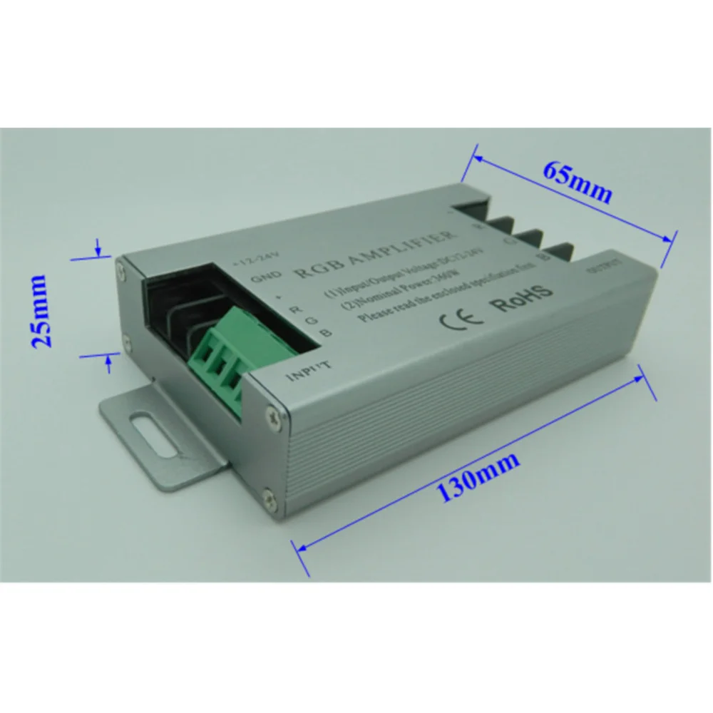 DT19-360W RGB Led Amplifier Controller DC12V-24V 30A Aluminum Shell For RGB 5050 3528 SMD LED Strip Lamp